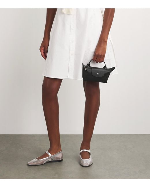 Longchamp Black Extra-Small Leather Le Pliage Xtra Pouch
