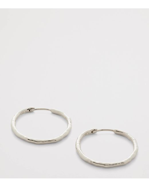 Monica Vinader Natural Medium Sterling Mv Siren Muse Hoop Earrings