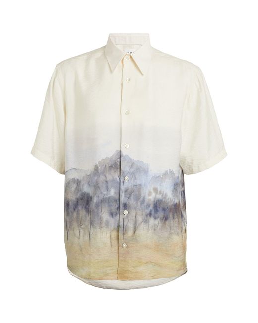 NN07 White Quinsy Landscape Shirt for men