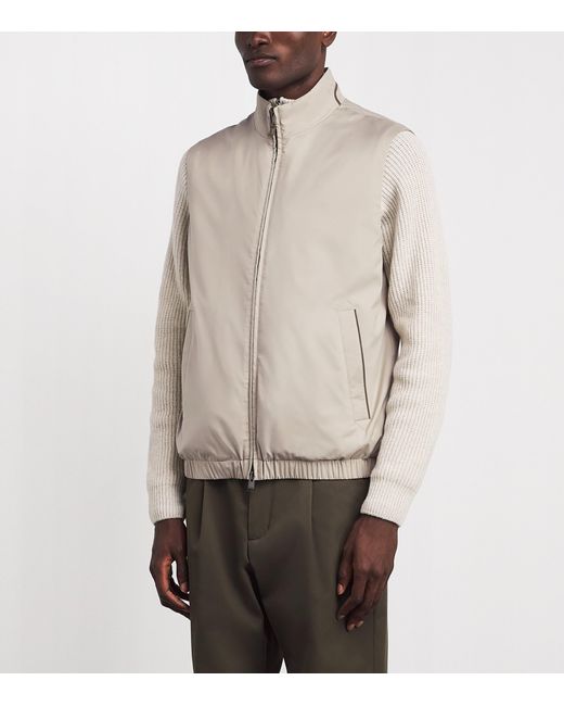 Canali Natural High-Neck Gilet for men