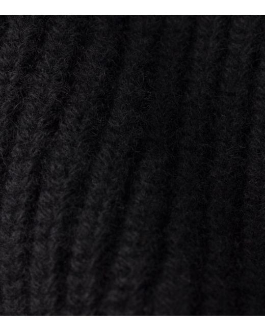 Prada Black Wool-Cashmere Drawstring Balaclava
