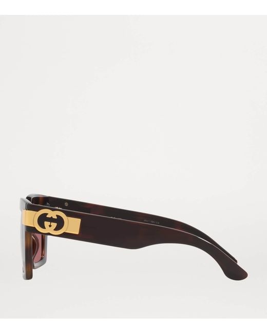 Gucci Brown Rounded Square Sunglasses