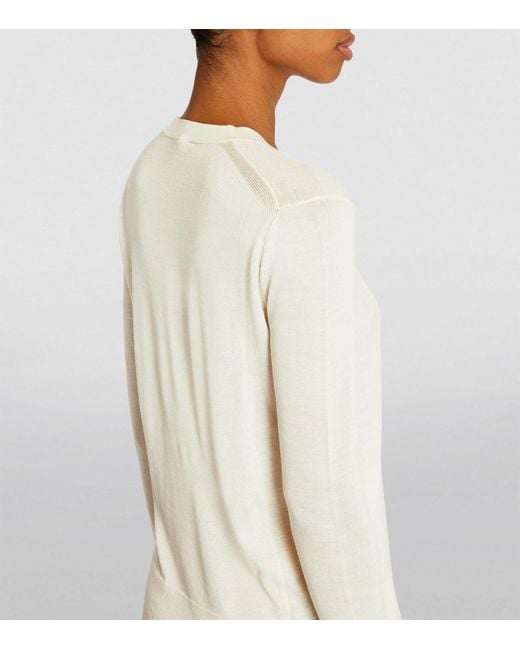Joseph White Merino Wool-silk Sweater