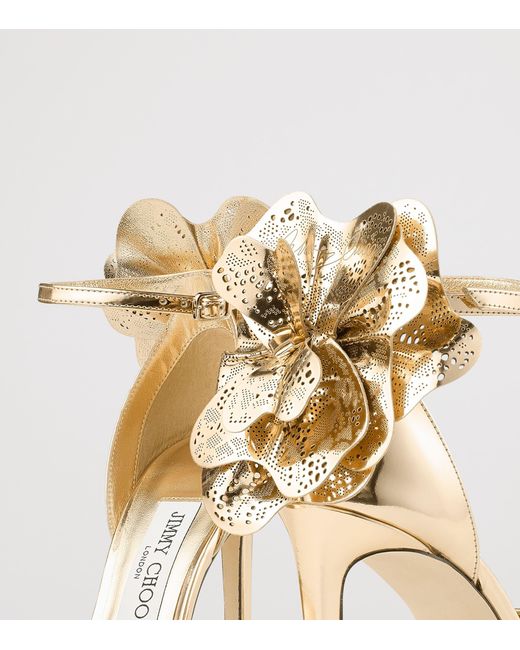 Jimmy Choo Metallic Marja 100 Leather Pumps