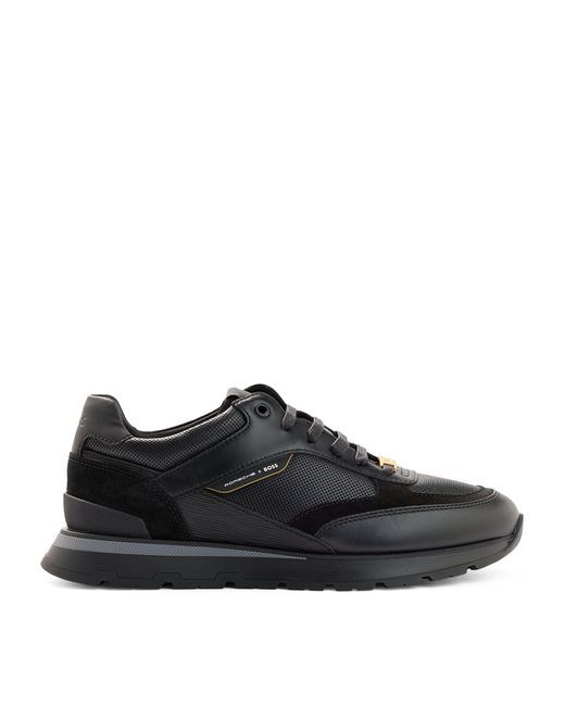 BOSS by HUGO BOSS X Porsche Leather Perforated Sneakers in Black for ...
