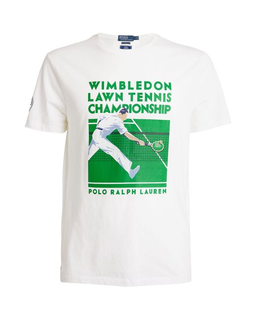 RLX Ralph Lauren Green X Wimbledon Tennis Player T-shirt for men