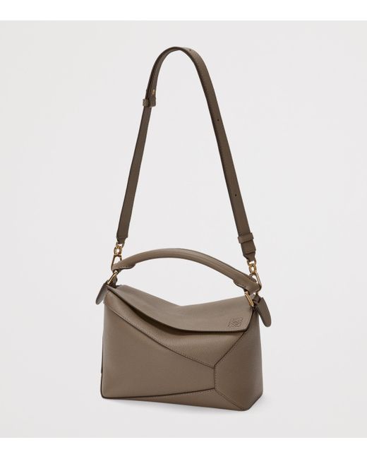 Loewe Metallic Small Leather Puzzle Edge Top-Handle Bag