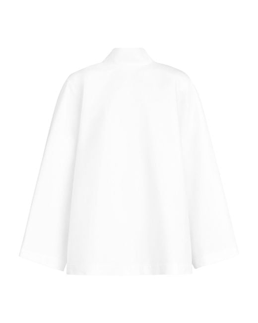 Alaïa White Cotton Poplin Reverse Jacket