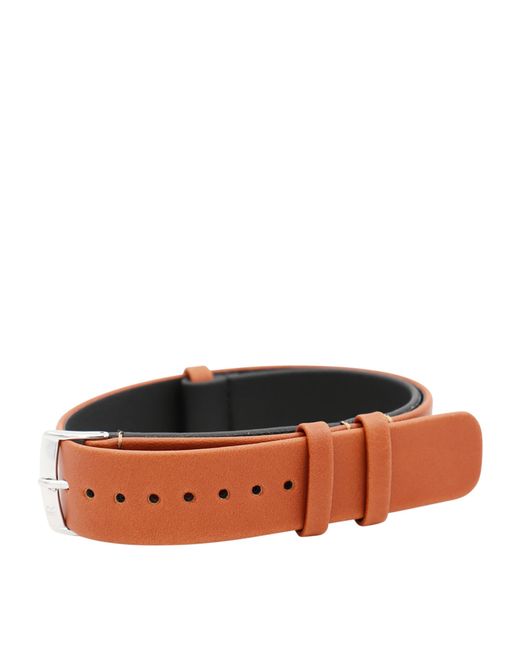 Jean Rousseau White Nato Leather Watch Strap for men