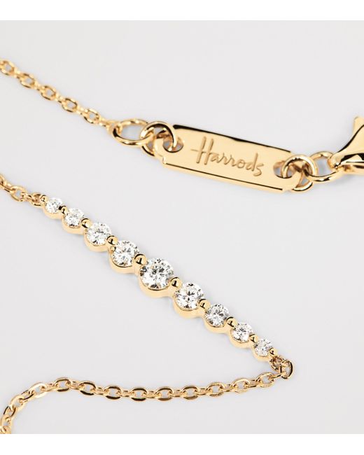 Harrods Metallic And Diamond Graduating Pendant Bracelet