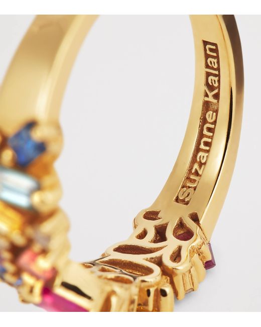 Suzanne Kalan Metallic Diamond And Sapphire La Fantaisie Half-Band Ring