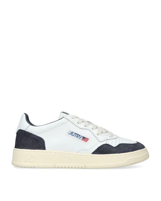 Autry Blue Leather-Suede Medalist Sneakers for men