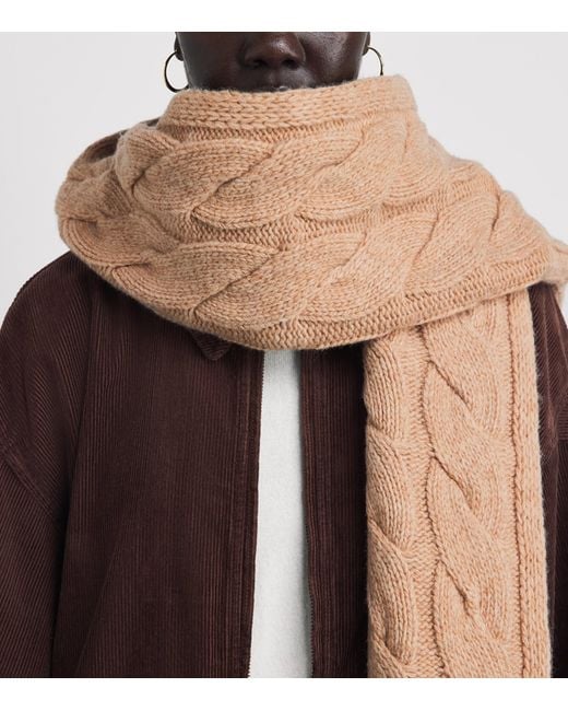Polo Ralph Lauren Natural Wool Cable-Knit Scarf