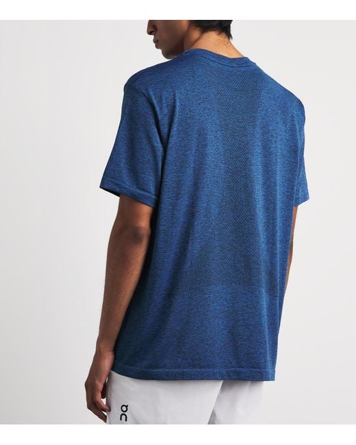 On Shoes Blue Train Flex T-Shirt for men