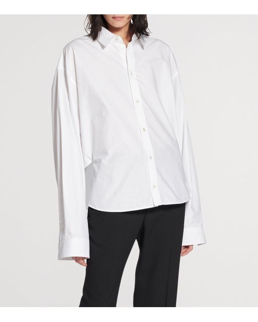 Balenciaga White Cotton Semi-Fitted Shirt