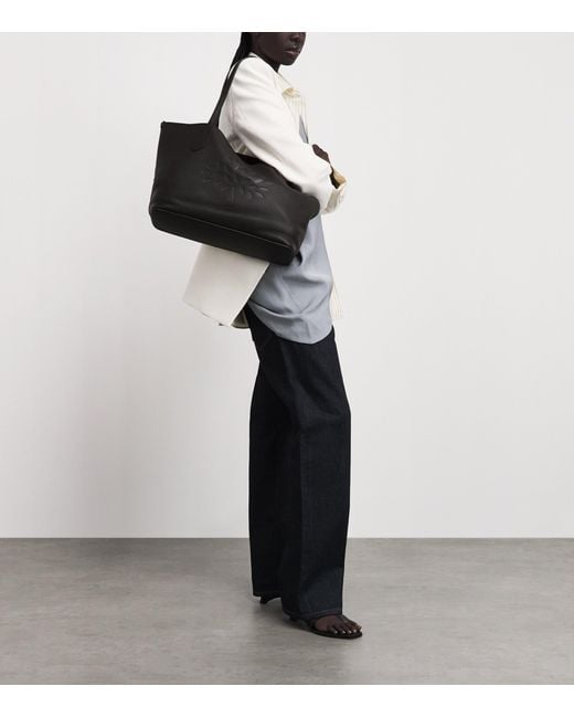 Mulberry Black Grained Leather Tree Tote Bag