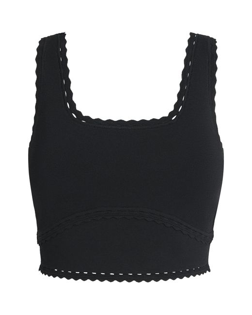 Sandro Black Knitted Crop Top