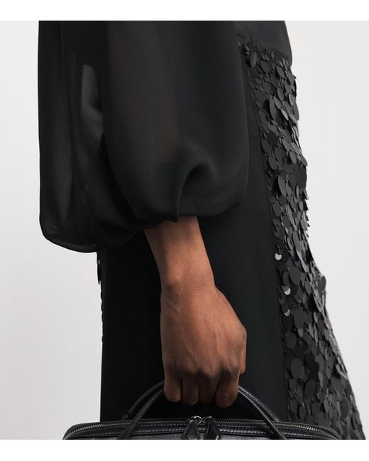 Joseph Black Satin Cave Blouse