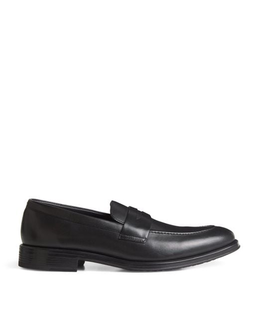 Paul Smith Black Leather Pierce Loafers for men