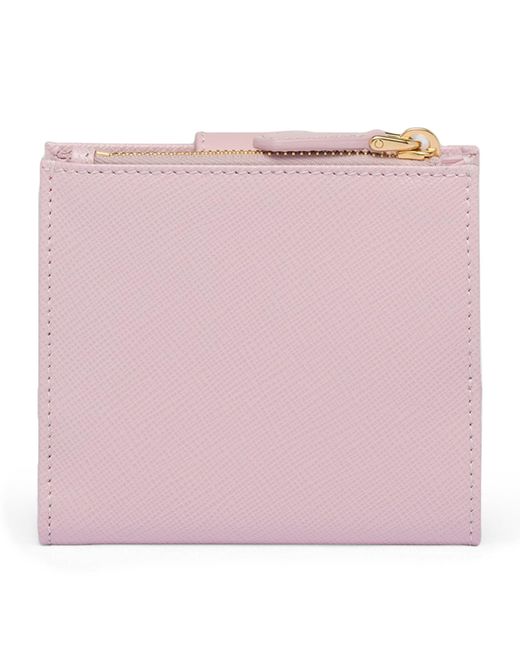Prada Pink Saffiano Leather Bifold Wallet