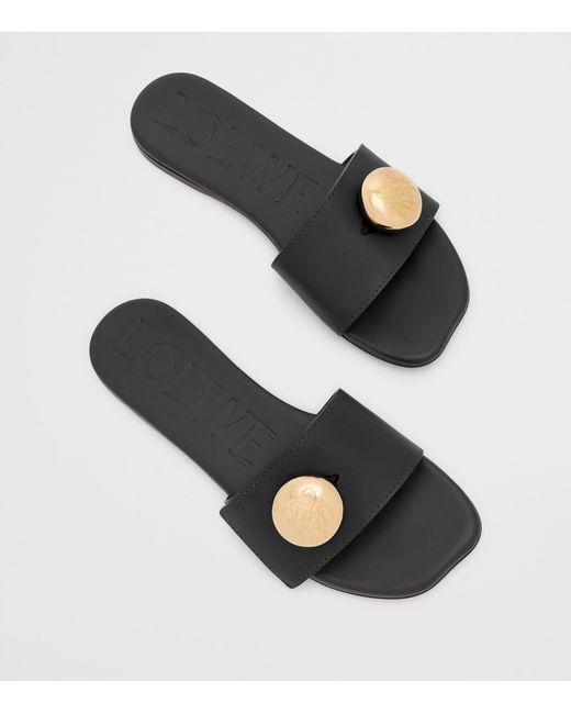 Loewe Black Pebble Slides