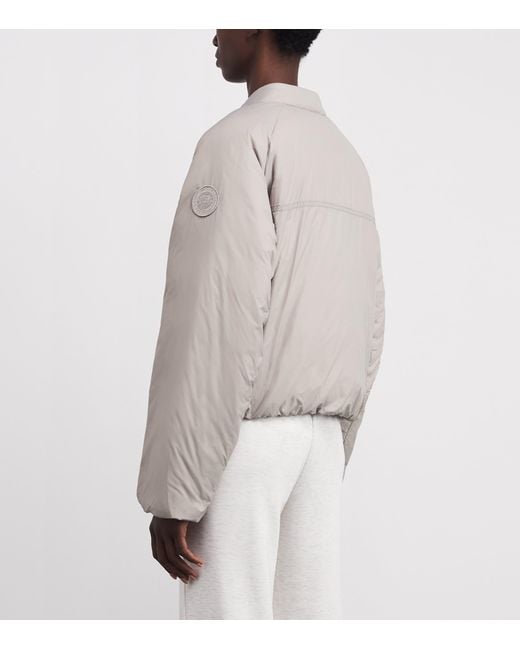 Canada Goose Gray Down Elba Bomber Jacket