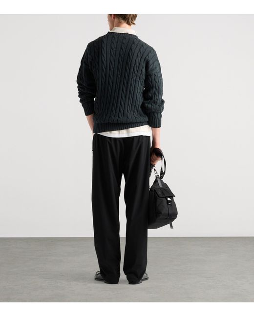 Prada Black Re-Nylon Straight Sweatpants for men