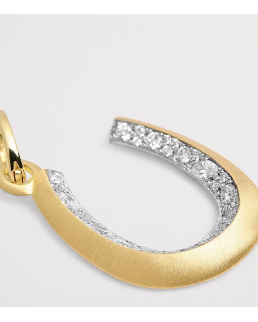 Jade Trau Metallic And Diamond Horseshoe Charm