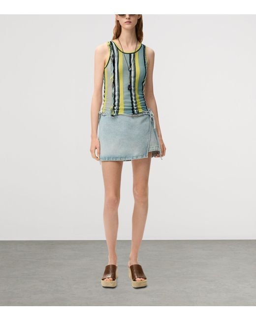 Loewe Blue X Paula's Ibiza Stripe Fringe-Detail Tank Top