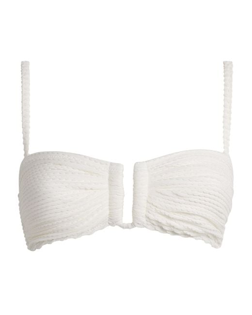 Ulla Johnson White Santorini Bikini Top