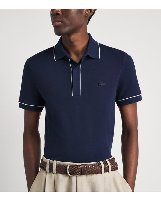 Lacoste Blue Cotton Original Polo Shirt for men