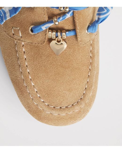 Maje Natural Suede Boat Shoes