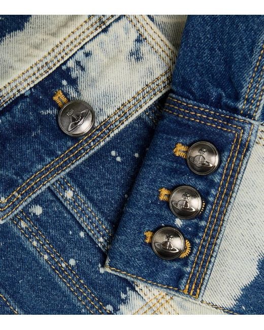 Vivienne Westwood Blue Bleached Denim Jacket for men