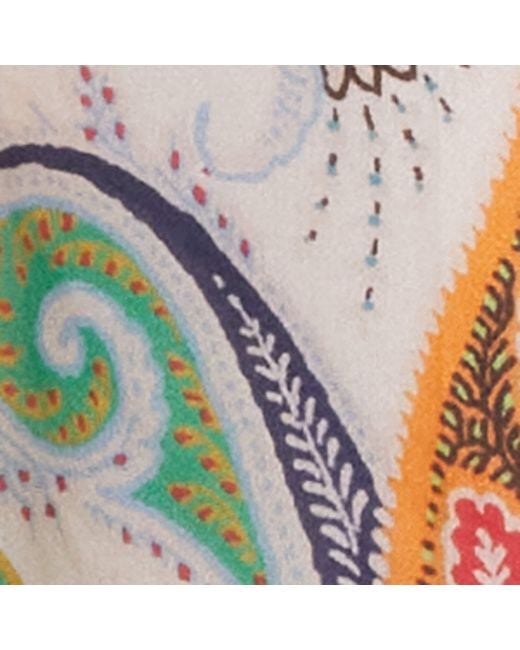 Etro White Silk Paisley Cover-Up Shirt