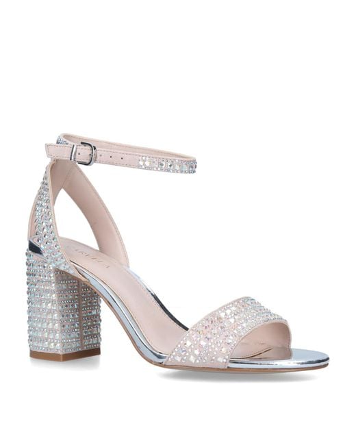 Carvela Kurt Geiger White Embellished Kianni Sandals