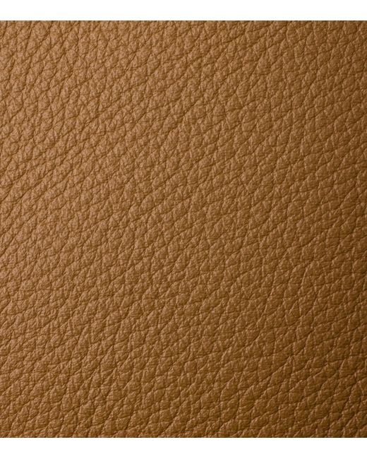 Prada Brown Leather Triangle Pouch