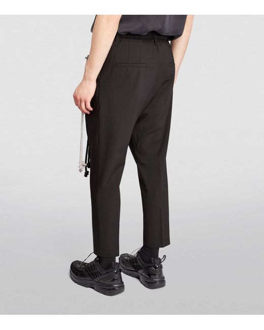 Song For The Mute Black Pleated Rope Trousers for men
