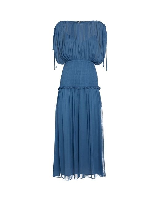 Shona Joy Synthetic Noemi Midi Dress in Blue Lyst