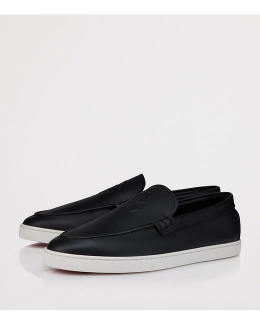 Christian Louboutin Black Neoclboat Suede Boat Shoes for men