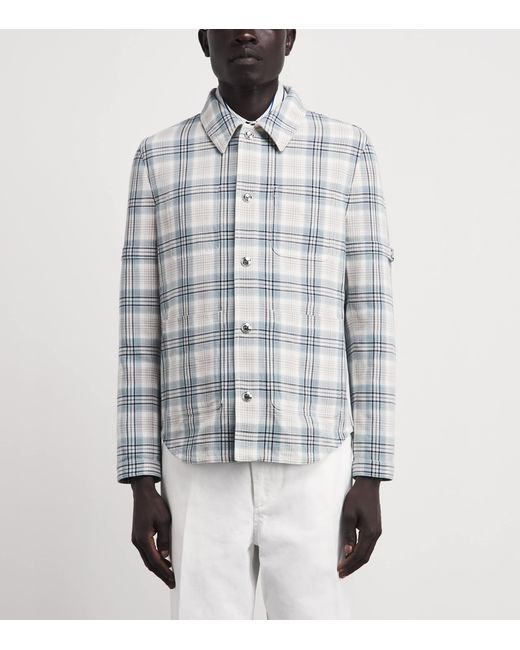 Thom Browne Multicolor Cotton-Blend Check Utility Shacket for men