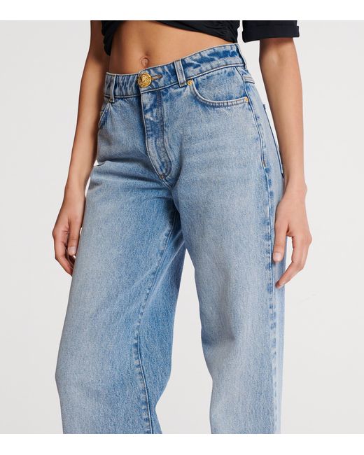 Balmain Blue Straight-Leg Jeans