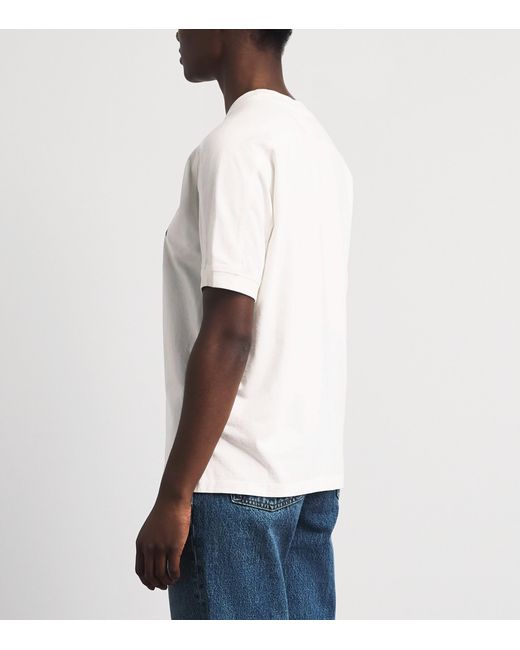 Anine Bing White Cotton Collegiate Jaylin T-Shirt