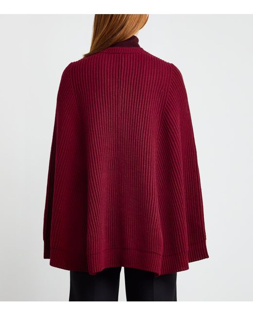 Max Mara Red Wool-Cashmere Mini Dress