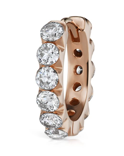 Maria Tash White Invisible Set Large Diamond Eternity Hoop Earring for men