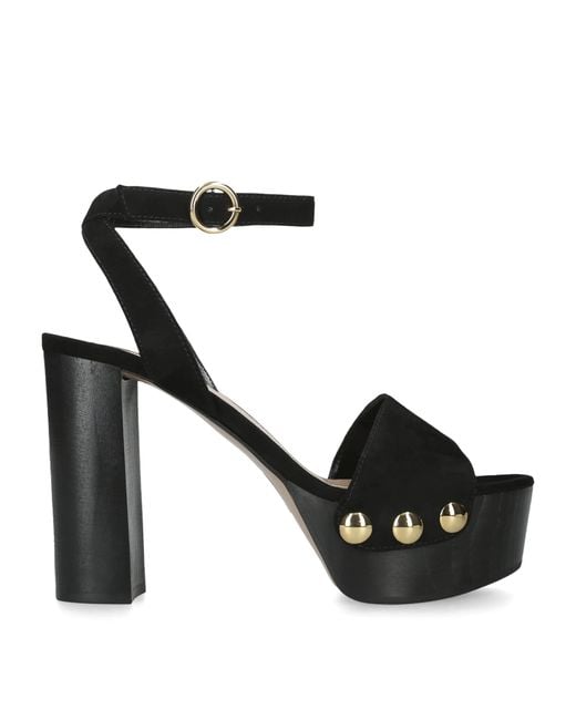 Gianvito Rossi Black Suede Ardéa Platform Sandals 70