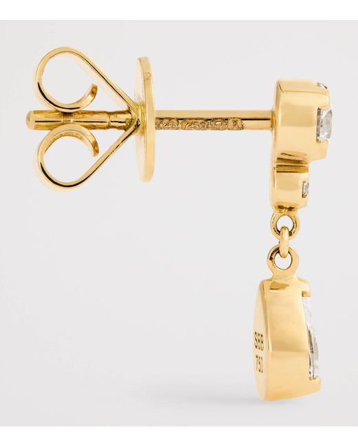 Sophie Bille Brahe Metallic And Diamond Single Drop Earring