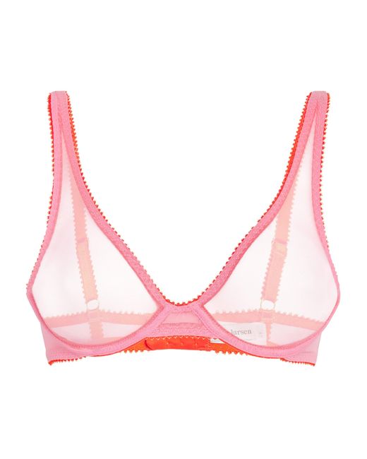 Dora Larsen Pink Elsie Tulle Plunge Bra
