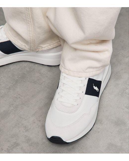Polo Ralph Lauren White Suede Train 89 Sneakers for men