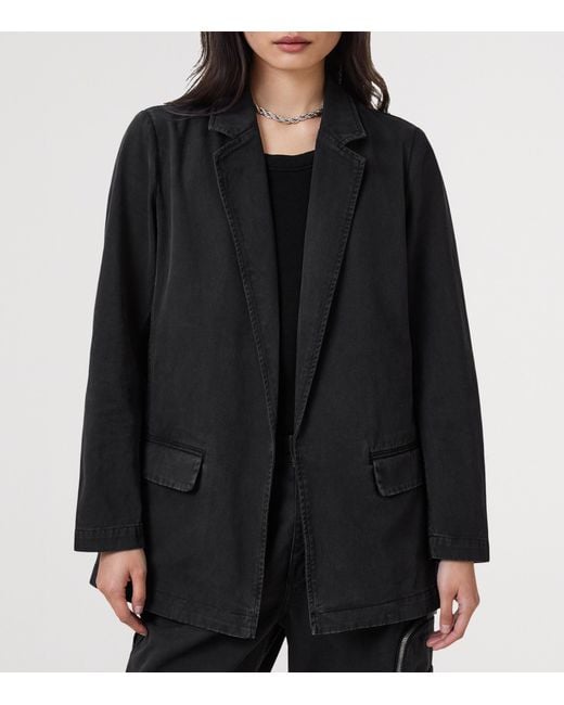 AllSaints Black Denim Aleida Blazer