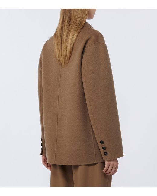 Max Mara Brown Virgin Wool Single-Breasted Coat